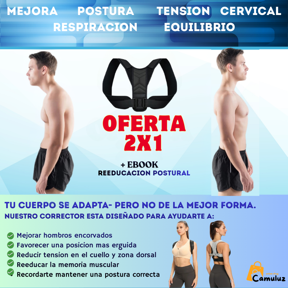 ¡OFERTA 2X1! Pack Postura Pro™ - MEJORA TU POSTURA EN SOLO 14 DIAS