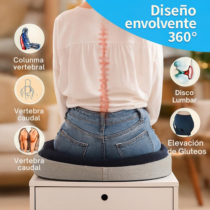 !OFERTA¡ 2X1. Cojín Anatómico Antideslizante. Corrige tu postura y problemas de espalda mientras trabajas.