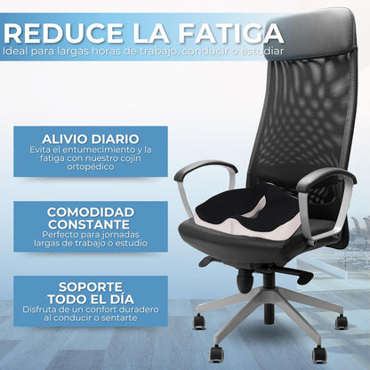 !OFERTA¡ 2X1. Cojín Anatómico Antideslizante. Corrige tu postura y problemas de espalda mientras trabajas.