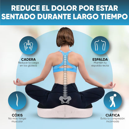 !OFERTA¡ 2X1. Cojín Anatómico Antideslizante. Corrige tu postura y problemas de espalda mientras trabajas.