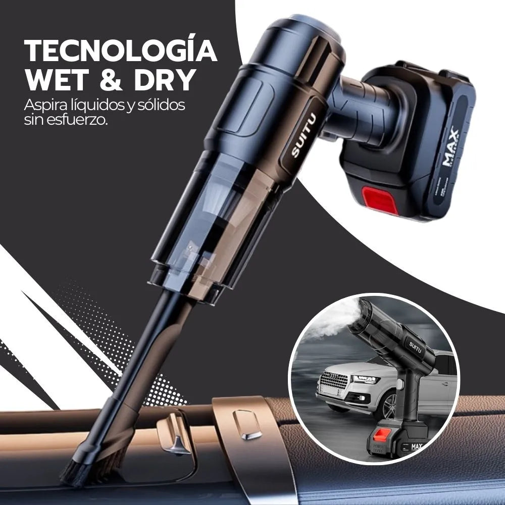Aspiradora multifuncion . Limpia rapido y sin cables. Aspira polvo, liquidos y hasta pelos.