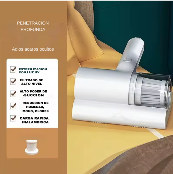 Aspirador de Ácaros 2 en 1. ¿Sufres de alergia? Respira mejor eliminando acaros de tu hogar
