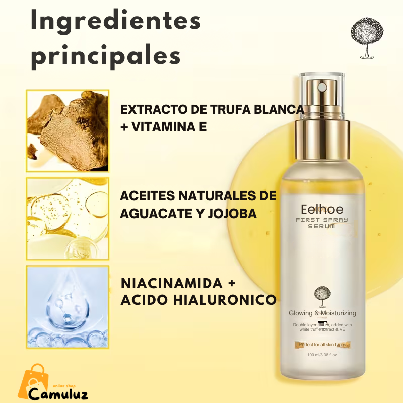 El serum viral  con Trufa Blanca + PIEL LUMINOSA AL INSTANTE. OFERTA 2X1