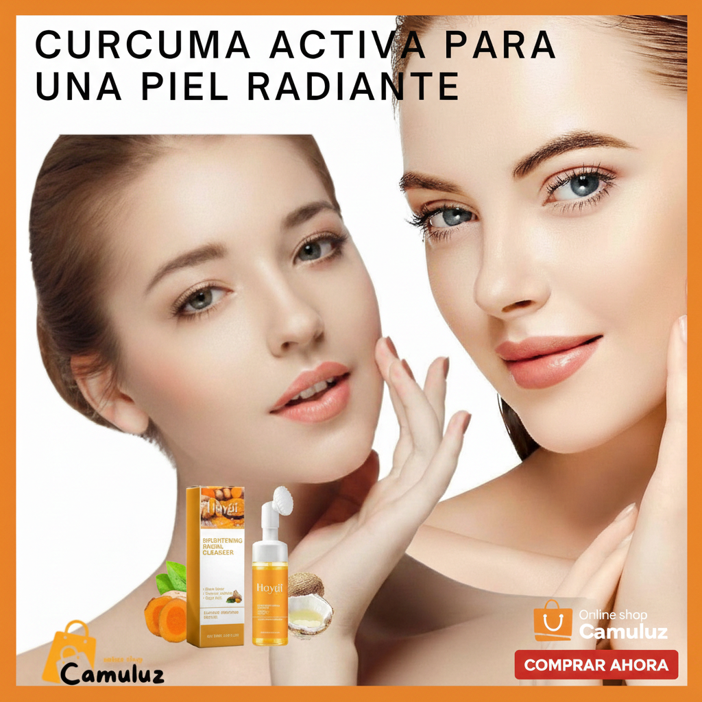 Limpiador facial curcuma✨ Limpia tu piel en profundidad sin resecarla - Con curcuma y activos suaves ✨¡OFERTA 2X1!