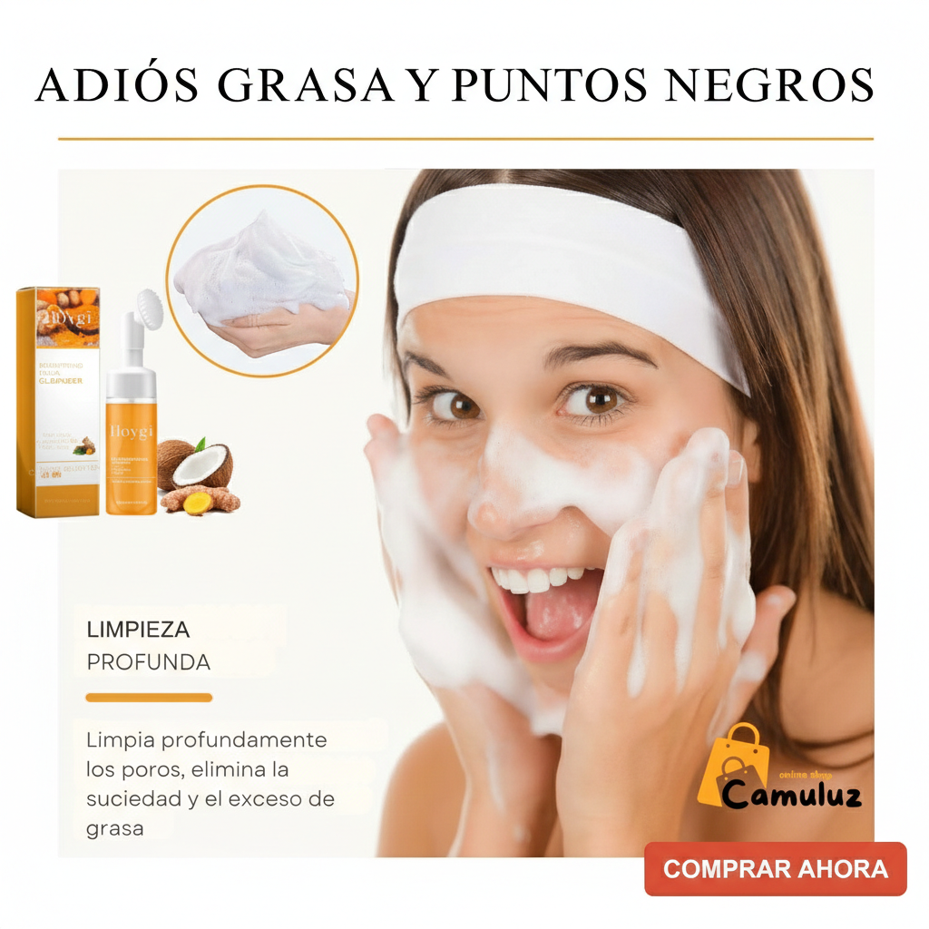 Limpiador facial curcuma✨ Limpia tu piel en profundidad sin resecarla - Con curcuma y activos suaves ✨¡OFERTA 2X1!