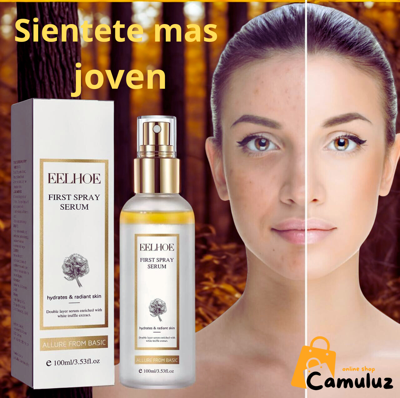 El serum viral  con Trufa Blanca + PIEL LUMINOSA AL INSTANTE. OFERTA 2X1