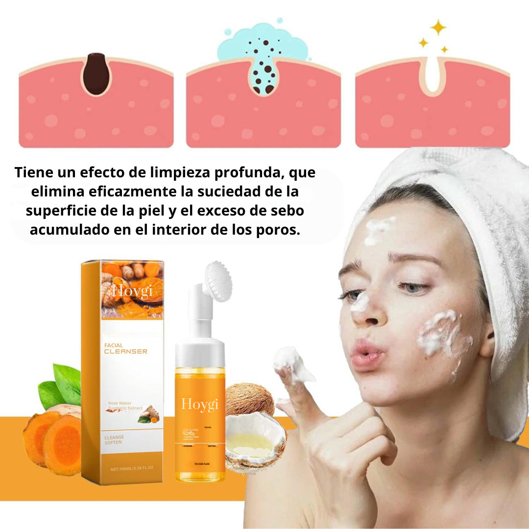 Limpiador facial curcuma✨ Limpia tu piel en profundidad sin resecarla - Con curcuma y activos suaves ✨¡OFERTA 2X1!